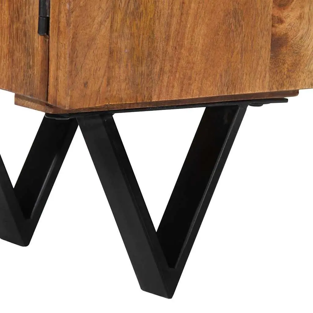 TV Cabinet Rustic Brown 140x30x46 cm Solid Mango Wood