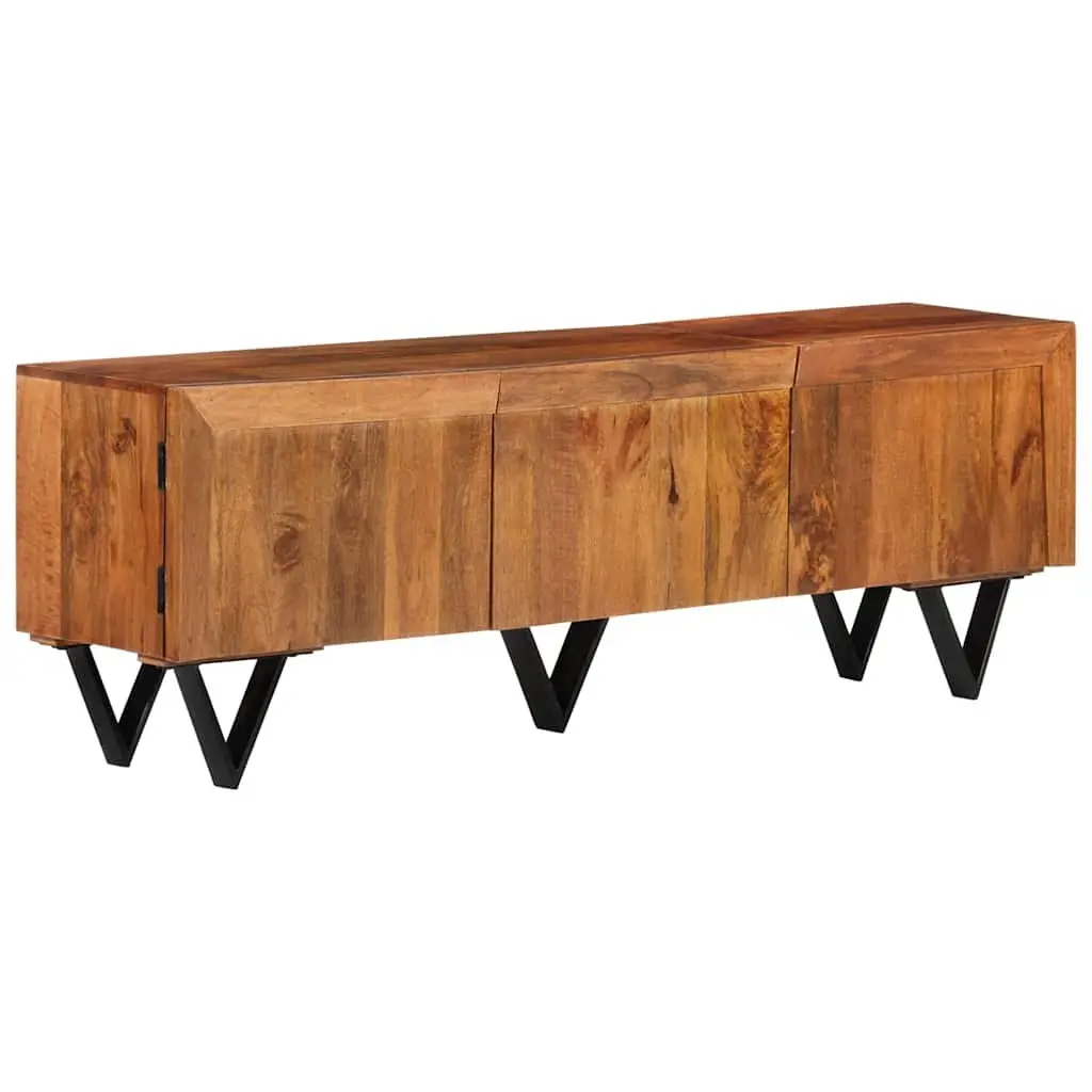 TV Cabinet Rustic Brown 140x30x46 cm Solid Mango Wood