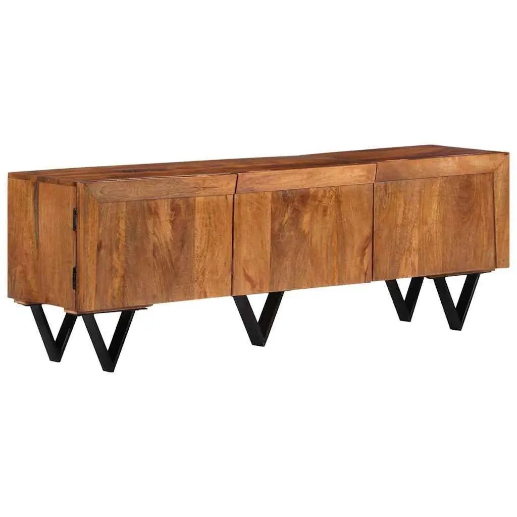 TV Cabinet Rustic Brown 140x30x46 cm Solid Mango Wood