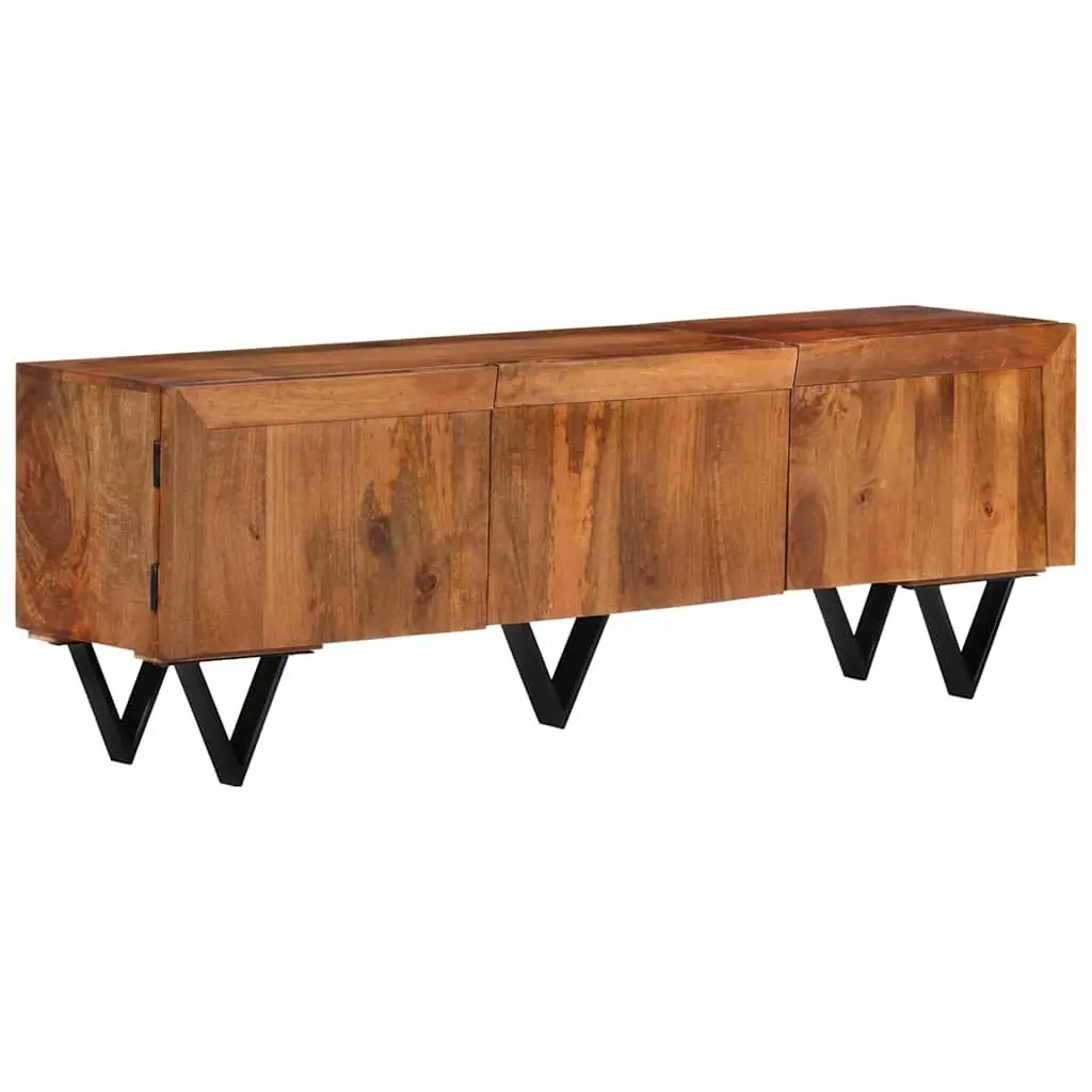 TV Cabinet Rustic Brown 140x30x46 cm Solid Mango Wood