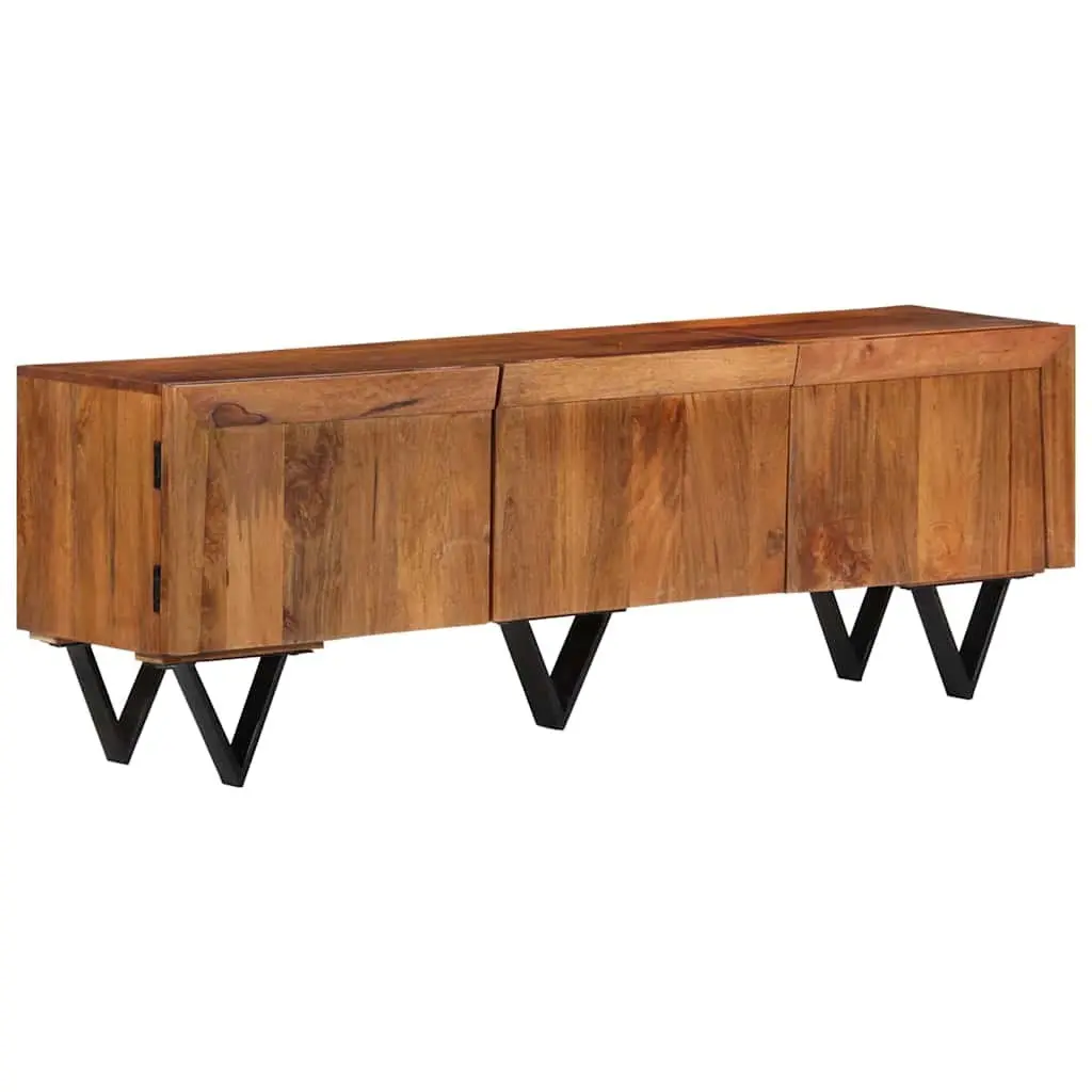 TV Cabinet Rustic Brown 140x30x46 cm Solid Mango Wood