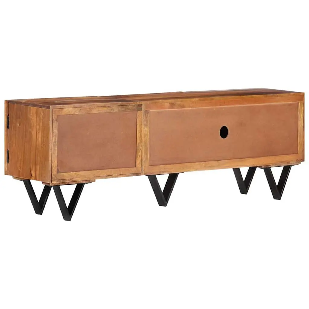 TV Cabinet Rustic Brown 140x30x46 cm Solid Mango Wood