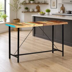 Reclaimed Wood Bar Table 180x70x107 cm for Dining