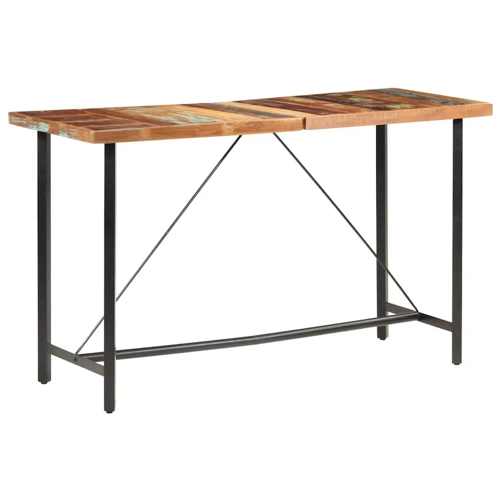 Bar Table Industrial 180x70x107 cm Solid Reclaimed Wood
