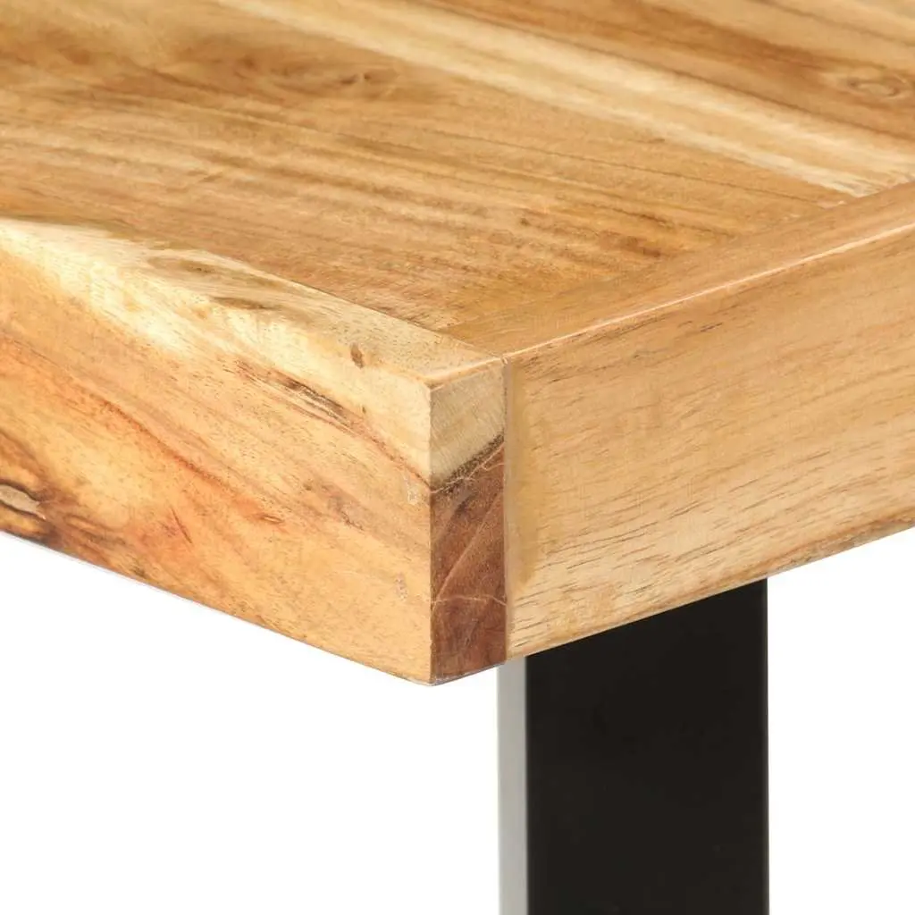 Bar Table Industrial Style 180x70x107 cm Solid Acacia Wood Steel Legs