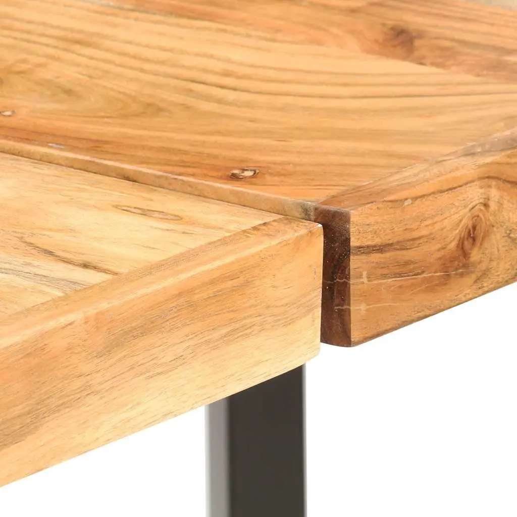 Bar Table Industrial Style 180x70x107 cm Solid Acacia Wood Steel Legs