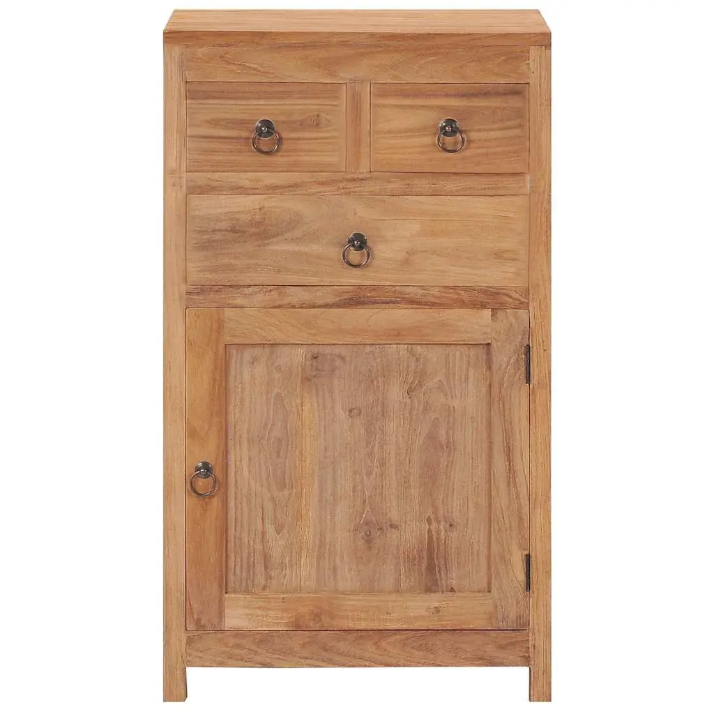 Sideboard Cabinet Rustic Colonial 50x30x90 cm Solid Teak Wood Storage Buffet