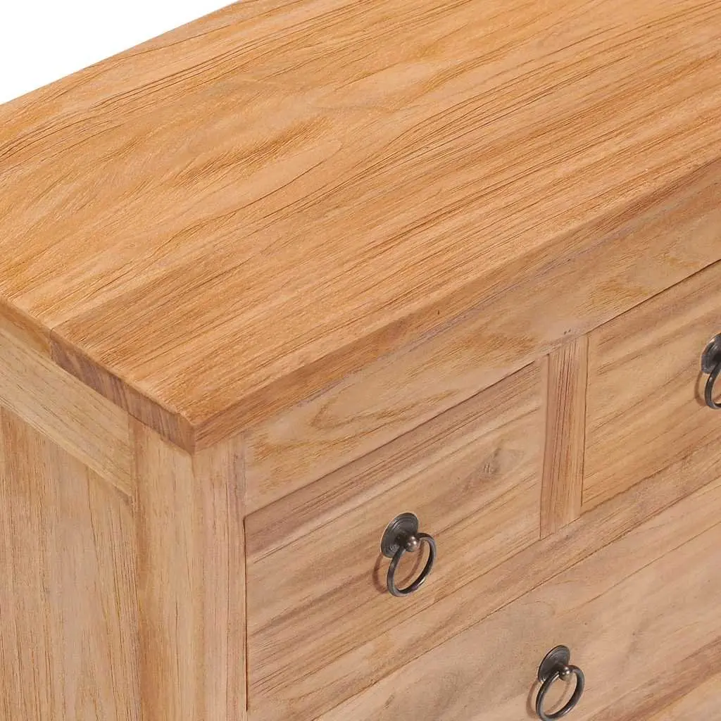 Sideboard Cabinet Rustic Colonial 50x30x90 cm Solid Teak Wood Storage Buffet