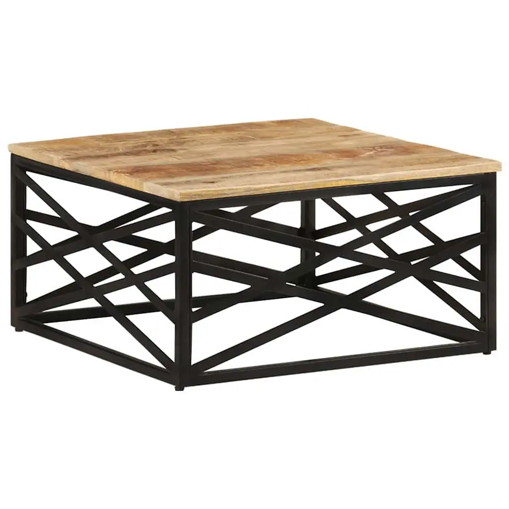 Coffee Table 68x68x35 cm Solid Mango Wood Brown Living Room Accent Furniture