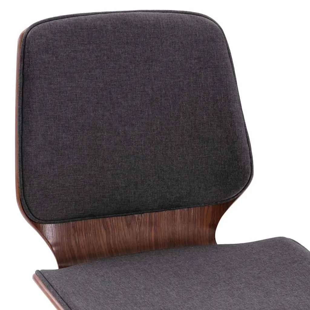 Set of 2 Grey Fabric Upholstered Dining Chairs
