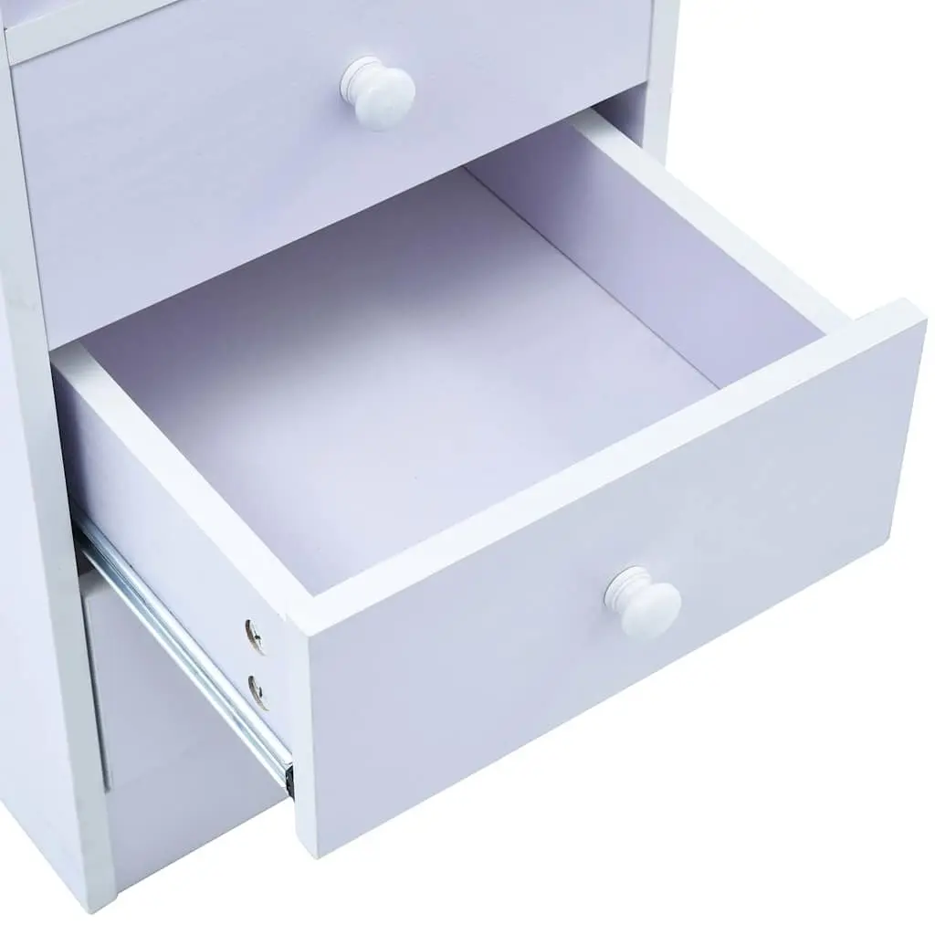 Children's White Drafting Table with Storage and Tiltable Top