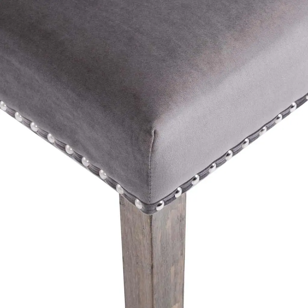 Velvet Upholstered Dining Chair with Button Backrest