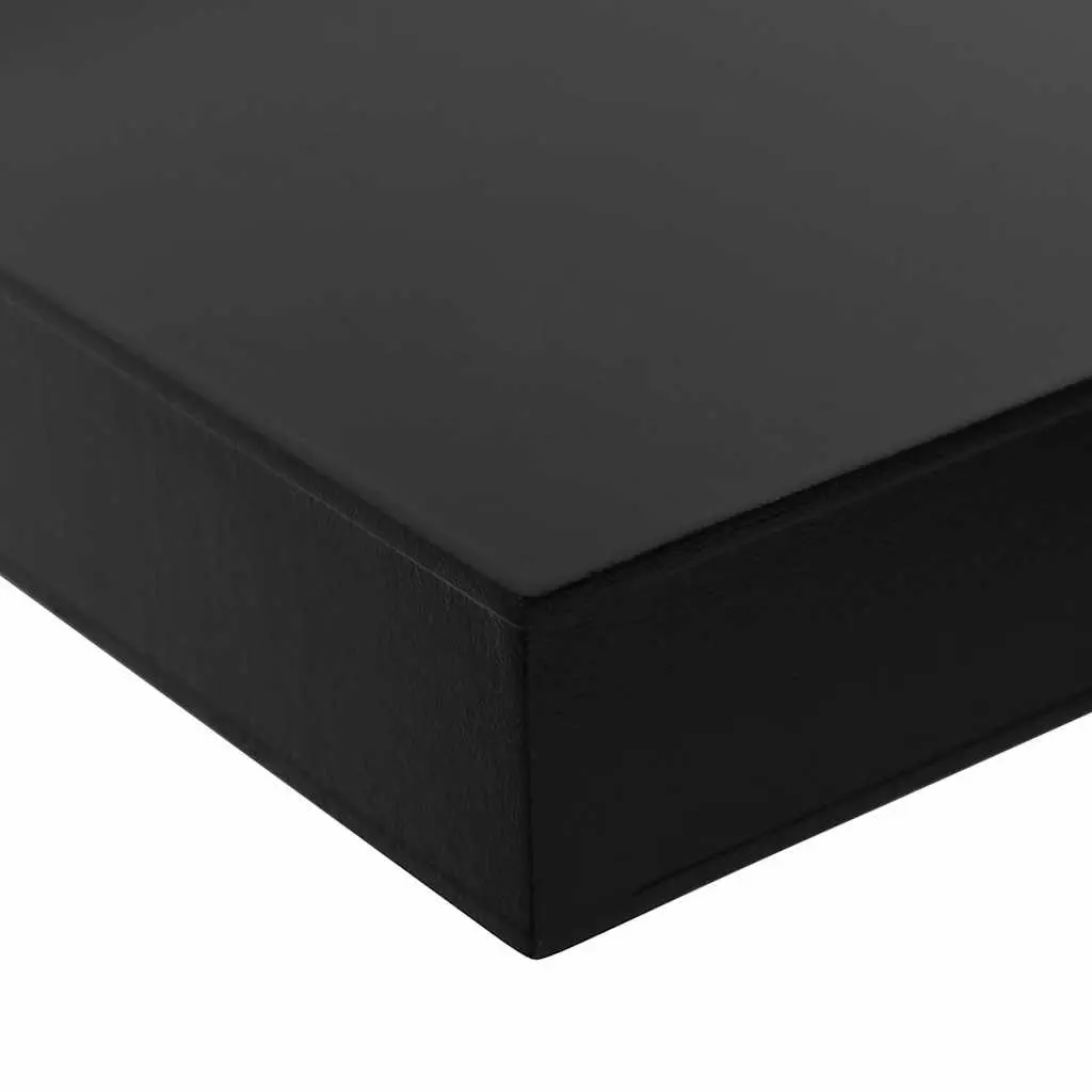 Floating Wall Shelves Black 40x20cm MDF Display Storage Organizer Set 2 Piece