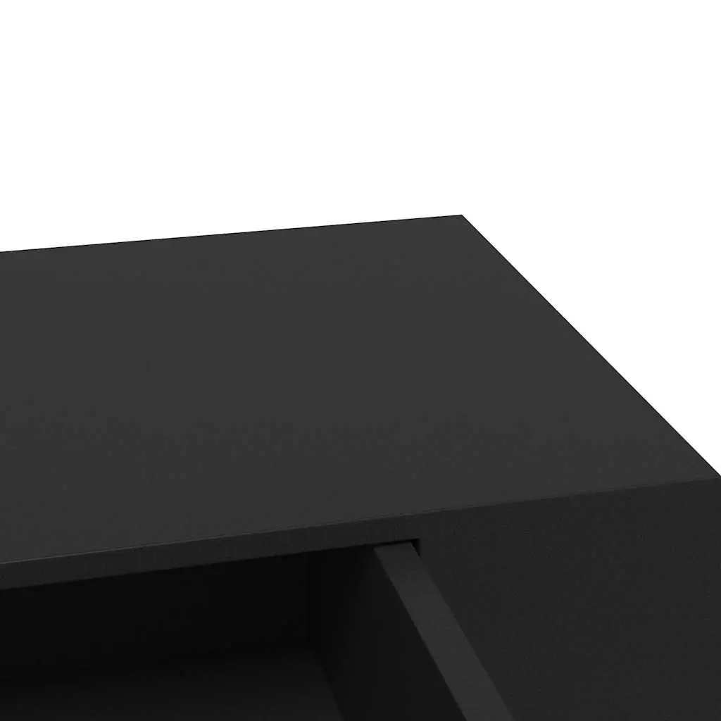 Floating Wall Shelf with Drawer Black 48x25x8 cm Display Storage Organizer