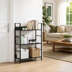 Charming 3-Layer Book Shelf Storage Cabinet in Black