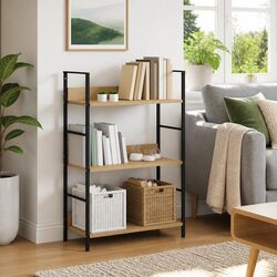 3-Layer Book Shelf in Brown Engineered Wood