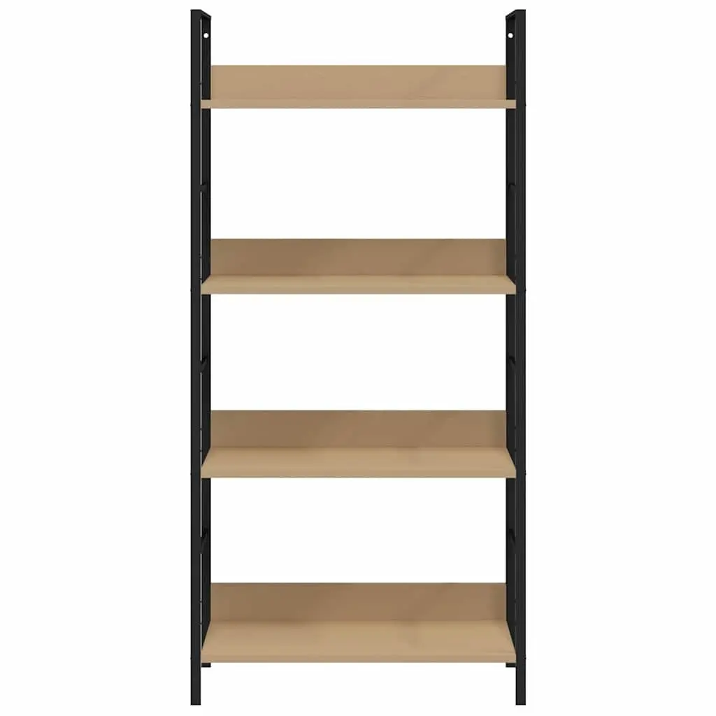 4-Layer Engineered Wood Display Cabinet in Brown