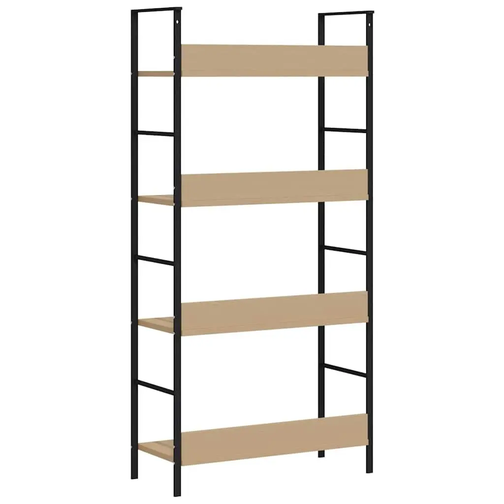 4-Layer Engineered Wood Display Cabinet in Brown