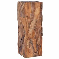 Solid Teak Wood Side Table 30x30x80 cm Accent End Table Corner Plant Stand