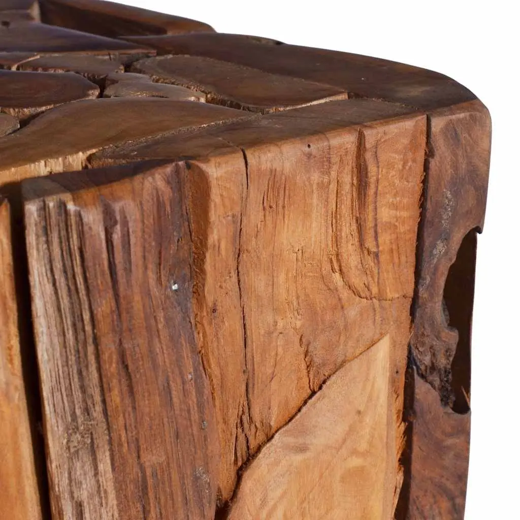 Solid Teak Wood Side Table 30x30x80 cm Accent End Table