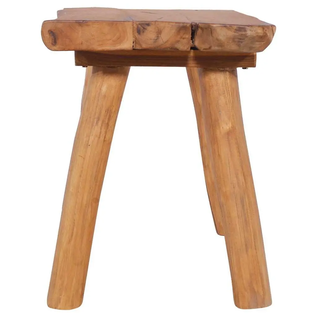 80cm Solid Teak Wood Garden Bench for Indoors and Outdoors