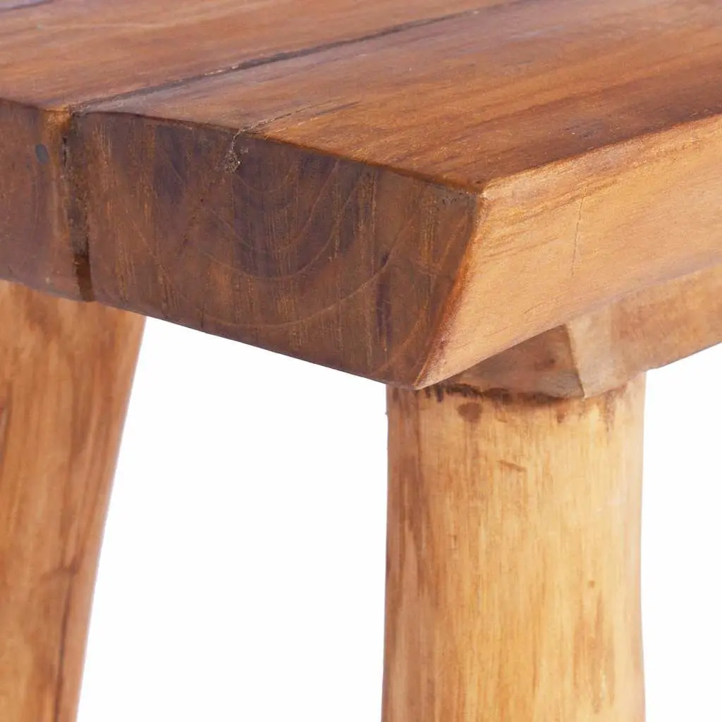 80cm Solid Teak Wood Garden Bench for Indoors and Outdoors