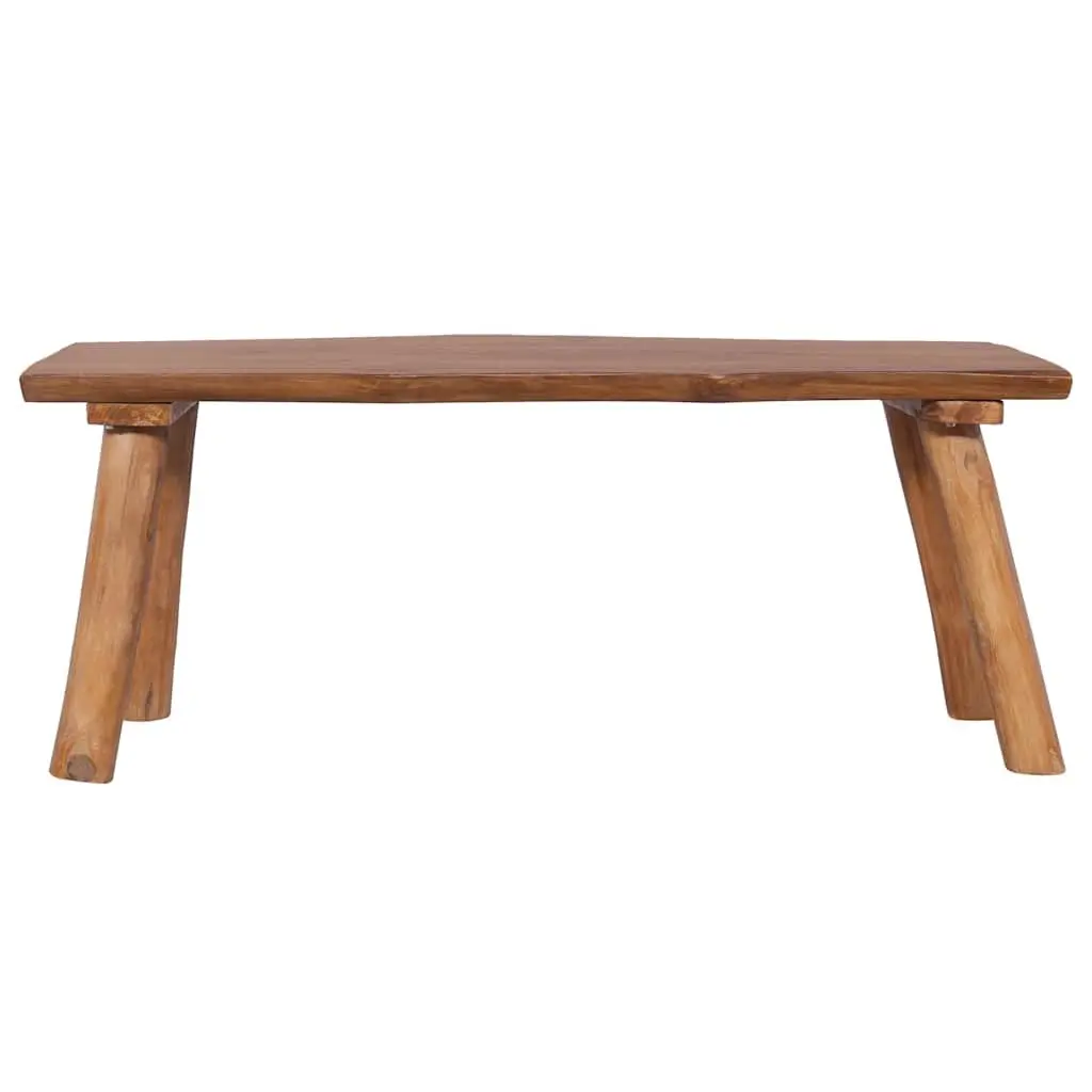 Solid Teak Wood Garden Bench 120 cm Indoor Outdoor Wooden Seating Furniture