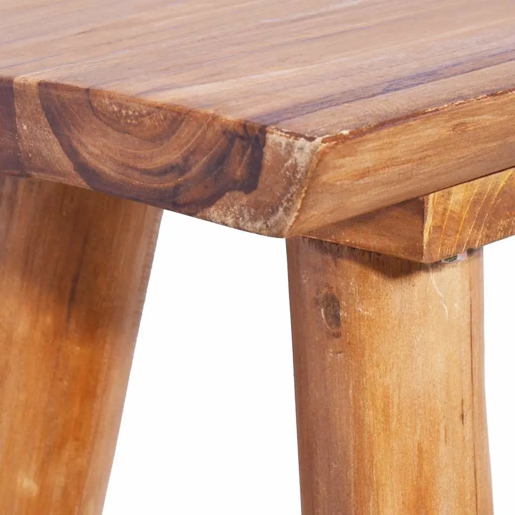 Solid Teak Wood Garden Bench 120 cm Indoor Outdoor Wooden Seating Furniture