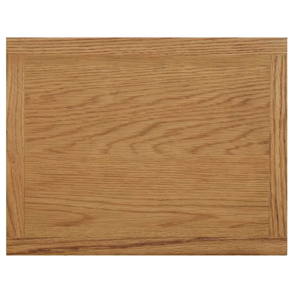 End Table Oak Wood Magazine Rack Shelf Compact Accent Furniture Brown 45x35x55cm