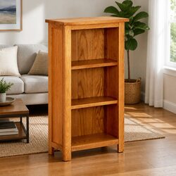 Brown Solid Wood Bookcase with 3 Shelves 45x22.5x82 cm