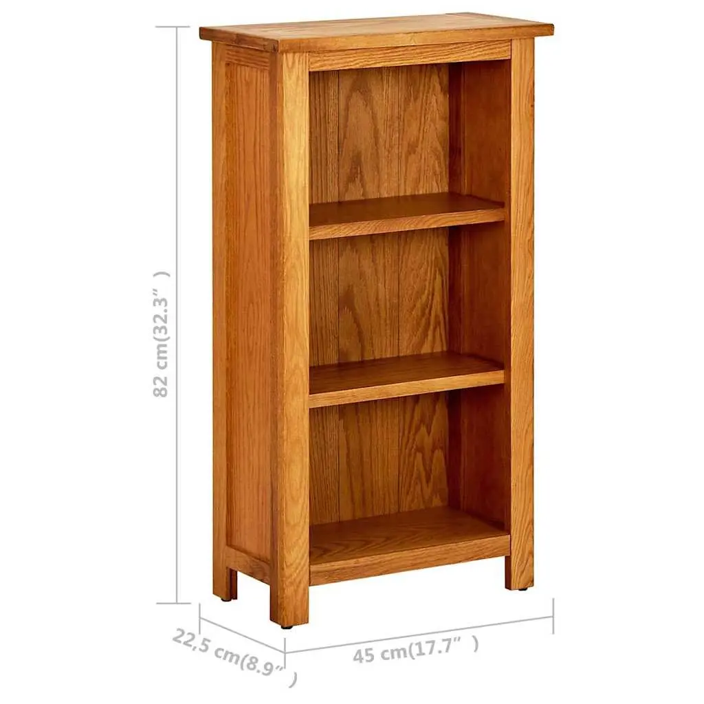 Bookcase Brown 45x22.5x82 cm Solid Wood 3 Shelves Furniture Storage Display