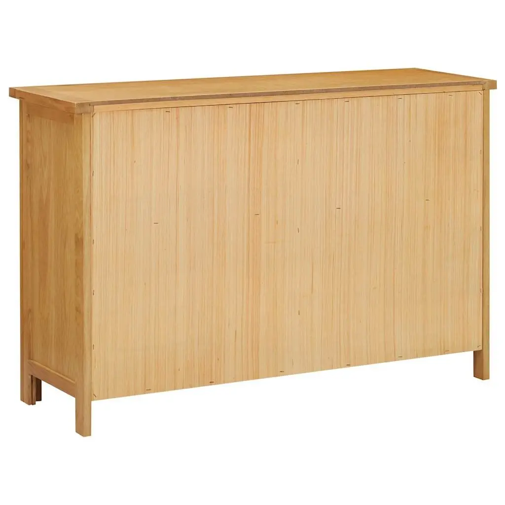 Chest of Drawers Rustic Brown 105x33.5x73 cm Solid Oak Wood 6 Drawer Storage Cabinet