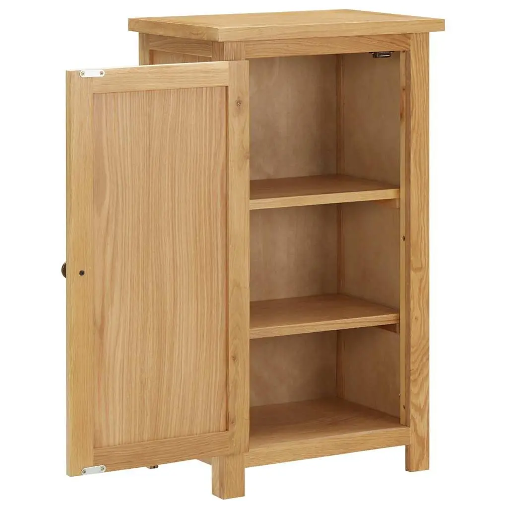 Solid Oak Wood Cupboard Storage Cabinet Sideboard Brown 45x32x85cm
