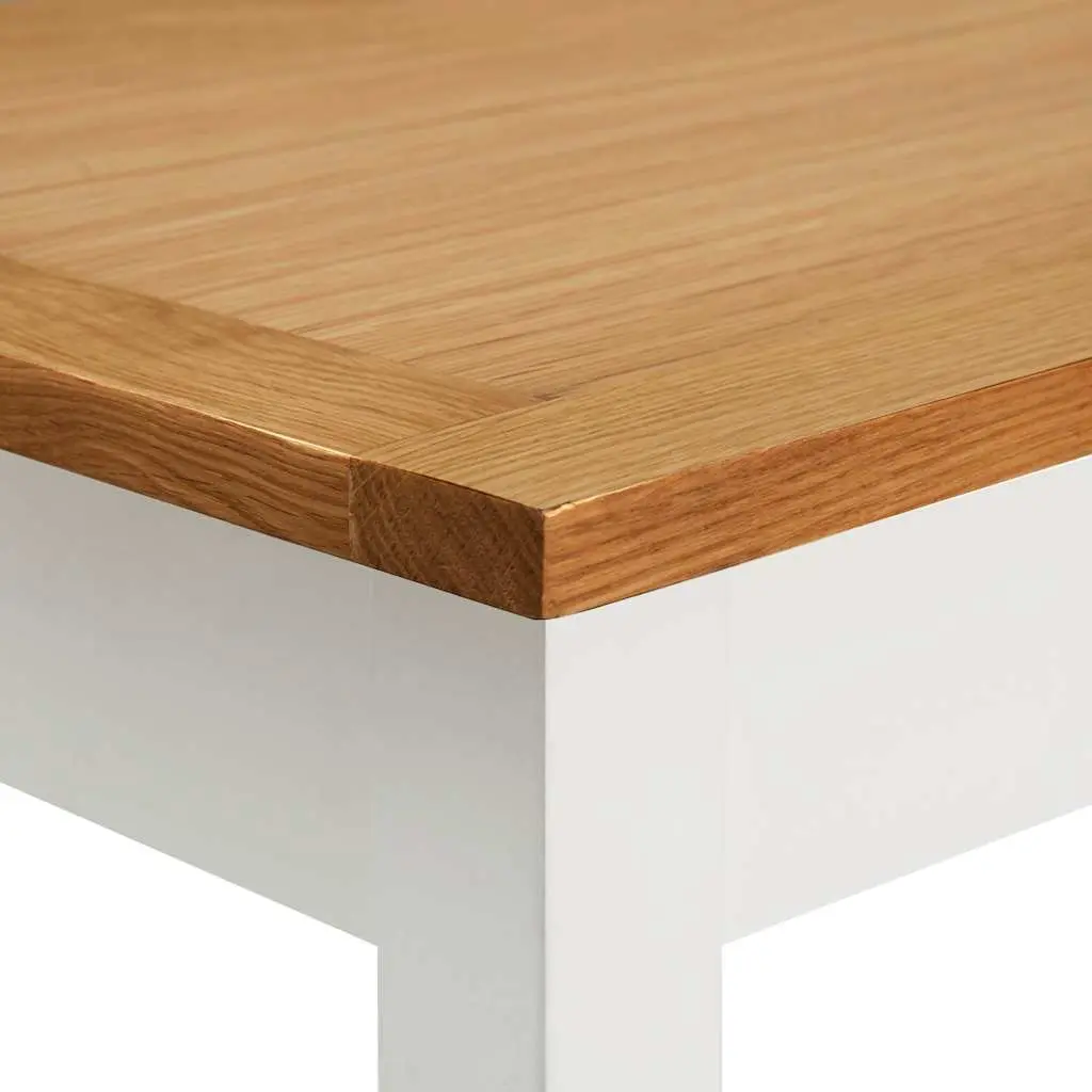 Solid Oak Wood Bar Table with Storage Shelf