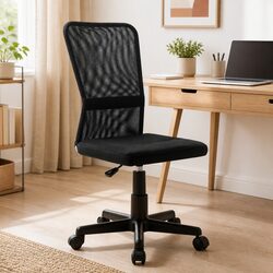 Mid Back Black Mesh Office Chair with Height Adjustment