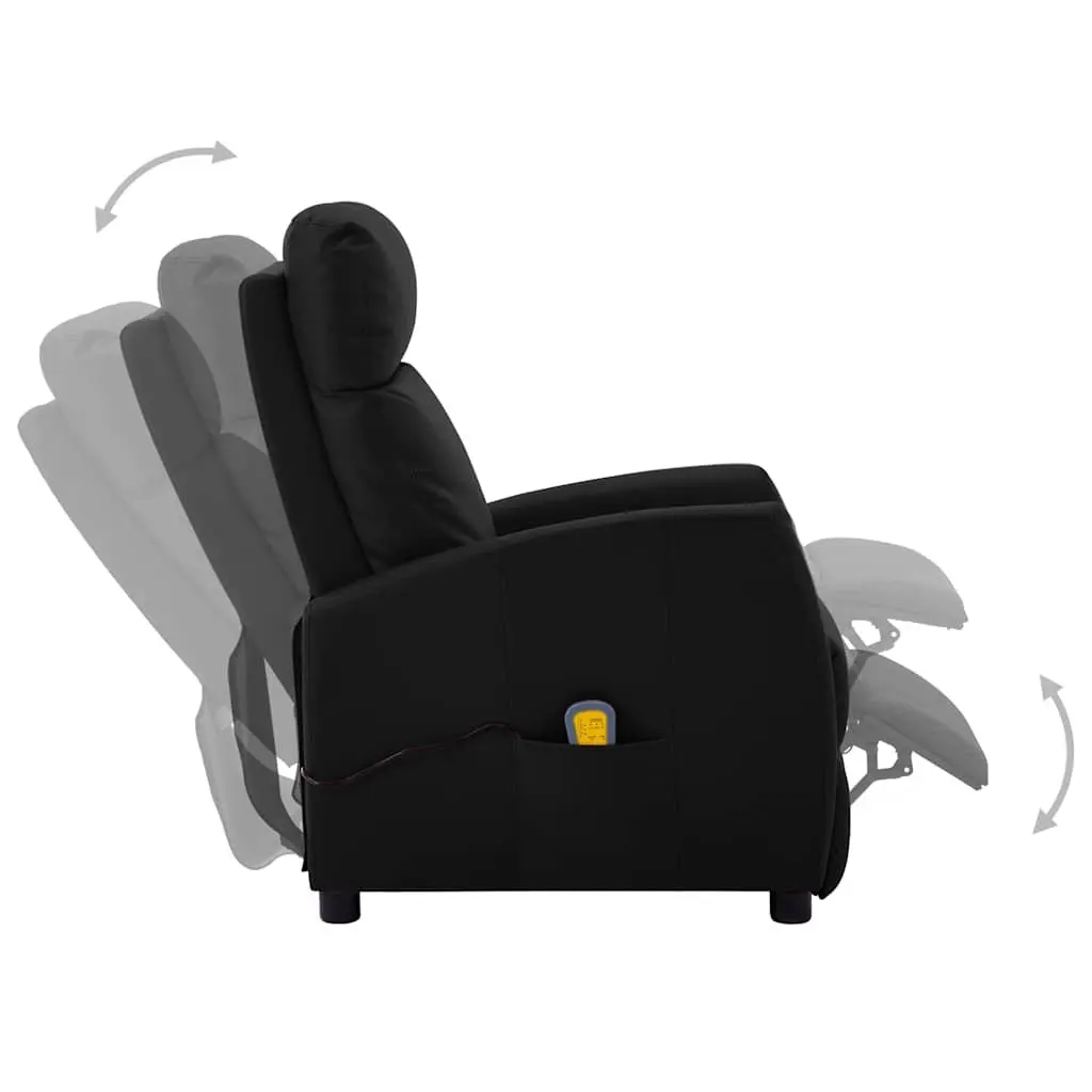 Black Reclining Massage Chair with Vibration