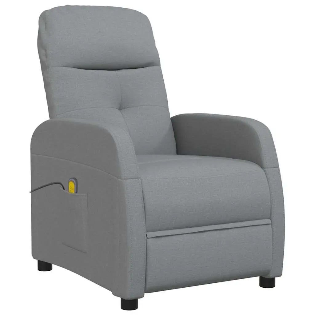 Grey Fabric Reclining Electric Massage Chair