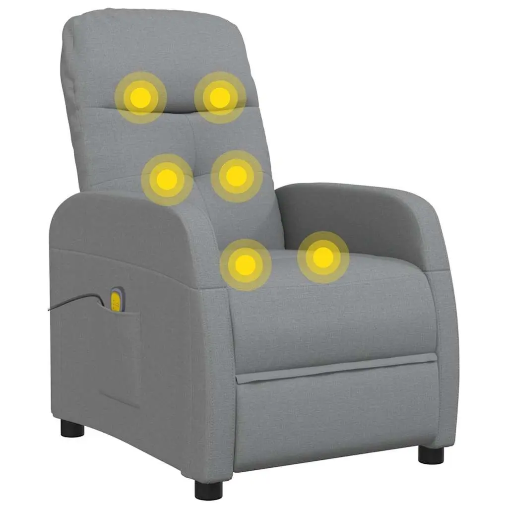 Grey Fabric Reclining Electric Massage Chair