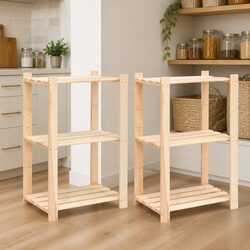 3-Tier Wooden Storage Rack for Cozy Spaces