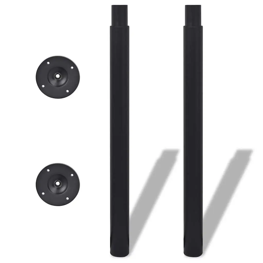 Adjustable Black Telescopic Table Legs Set of 4