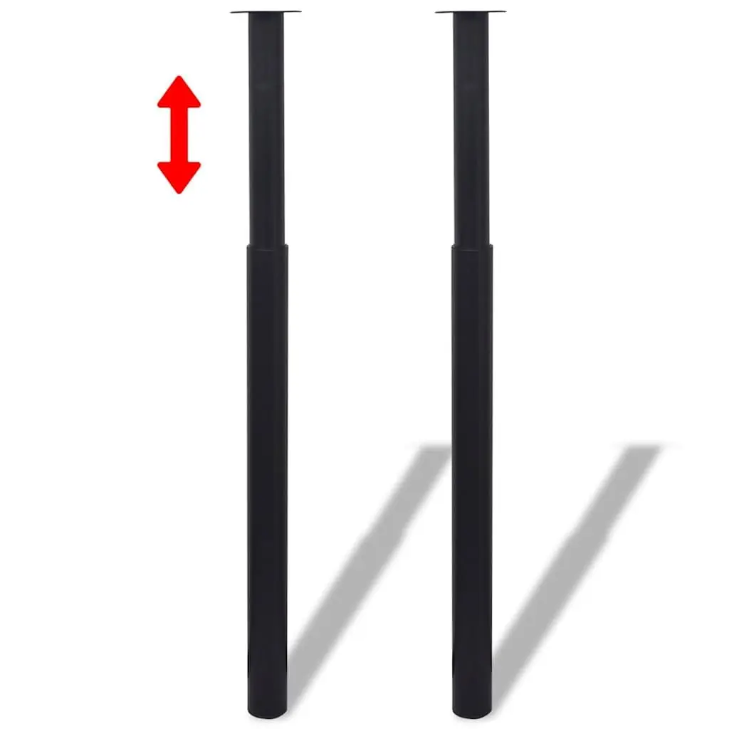 Adjustable Black Telescopic Table Legs Set of 4