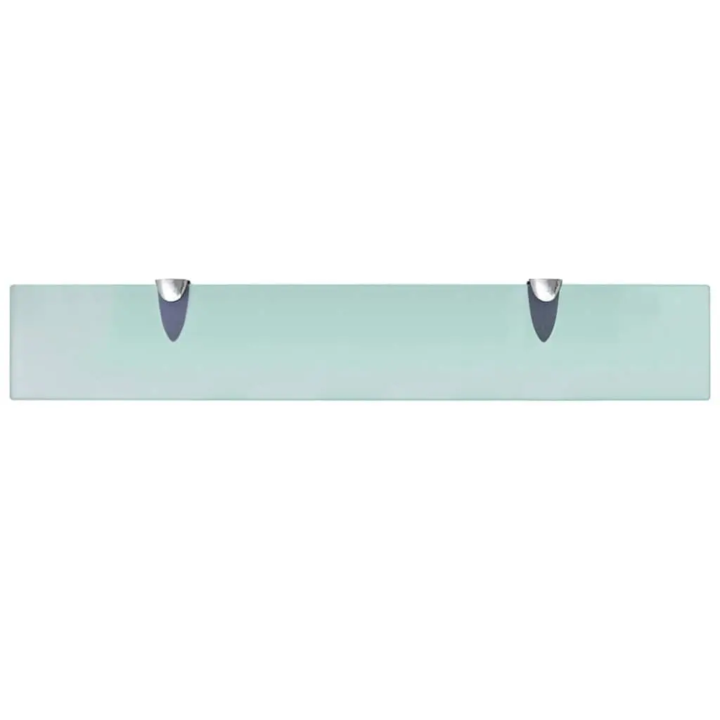 Floating Wall Shelves 2 pcs Transparent Glass 60x10 cm Modern Display Ledge