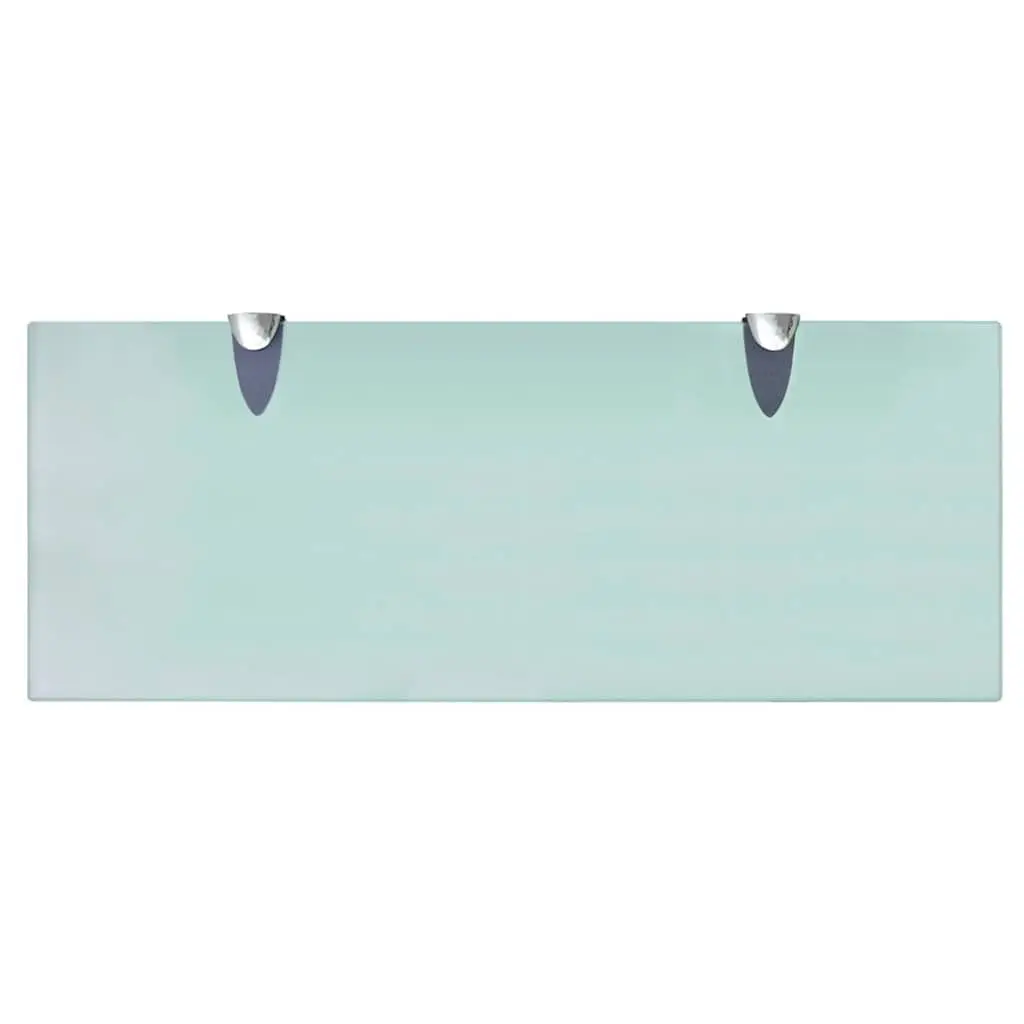 Floating Wall Shelves Transparent Glass 50x20 cm Modern Display Ledge 2 Piece
