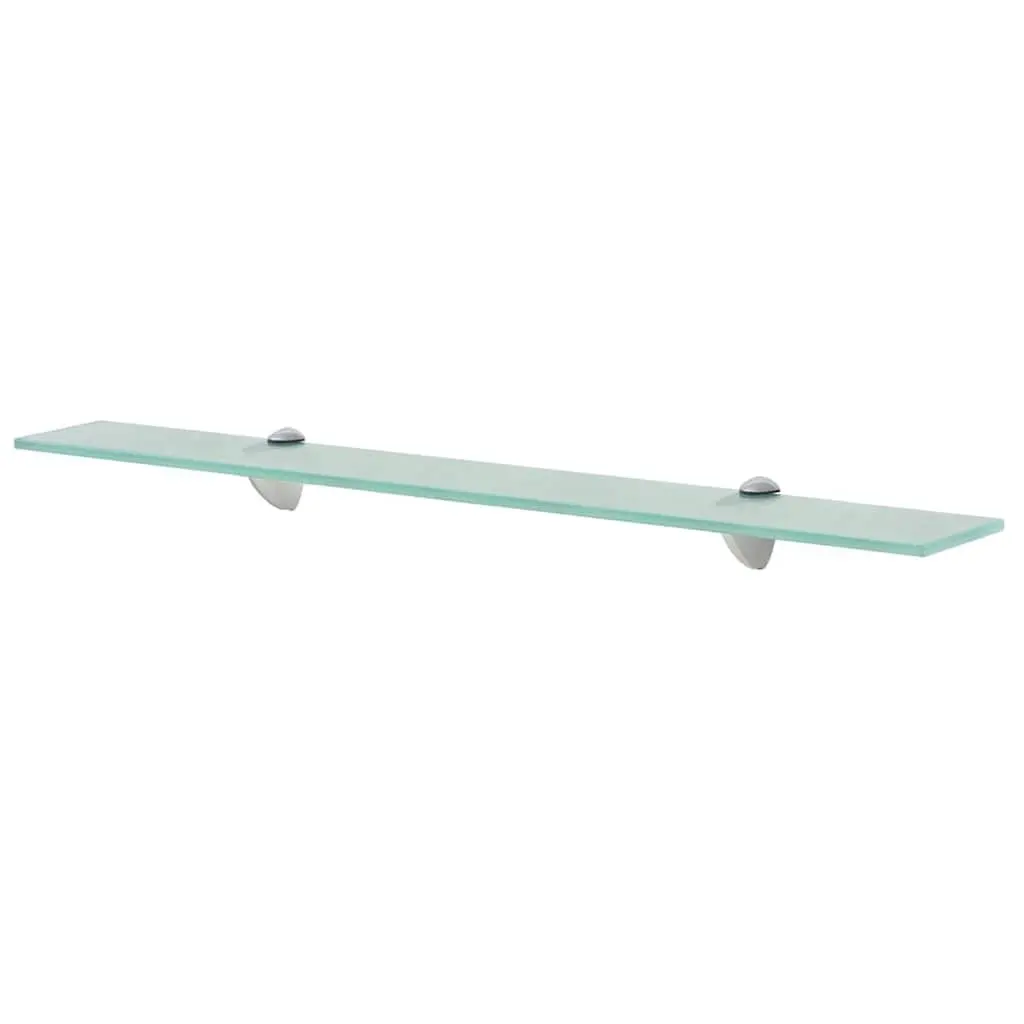 Glass Floating Shelves Transparent 70x20 cm Tempered Safety Glass 2 Piece Wall Mounted Display Shelf