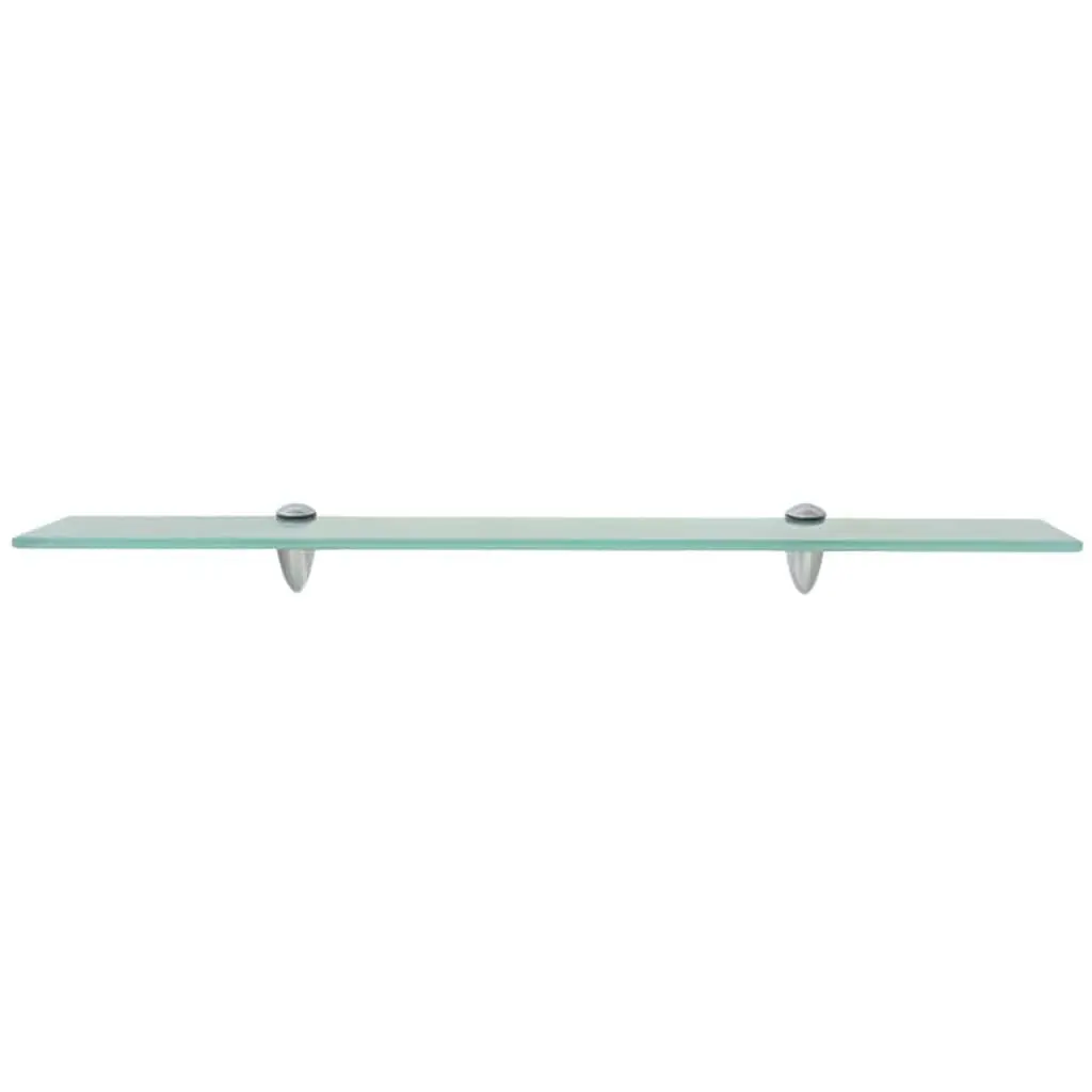 Glass Floating Shelves Transparent 70x20 cm Tempered Safety Glass 2 Piece Wall Mounted Display Shelf