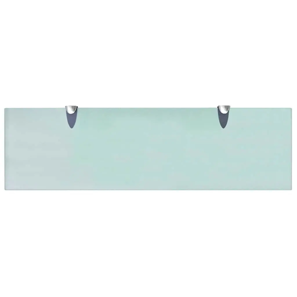 Glass Floating Shelves Transparent 70x20 cm Tempered Safety Glass 2 Piece Wall Mounted Display Shelf