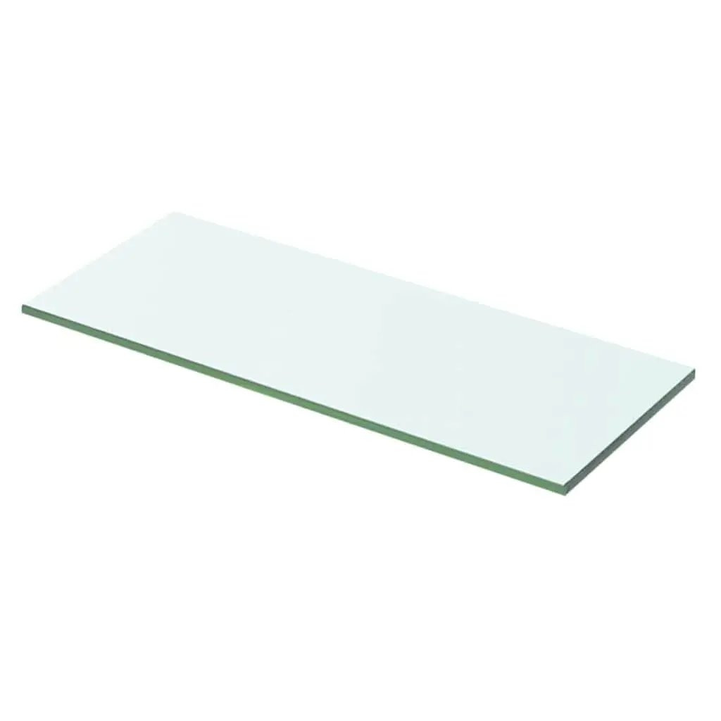 Glass Wall Shelves Clear 50x15 cm Tempered Glass 2 Piece Slatwall Display Shelf