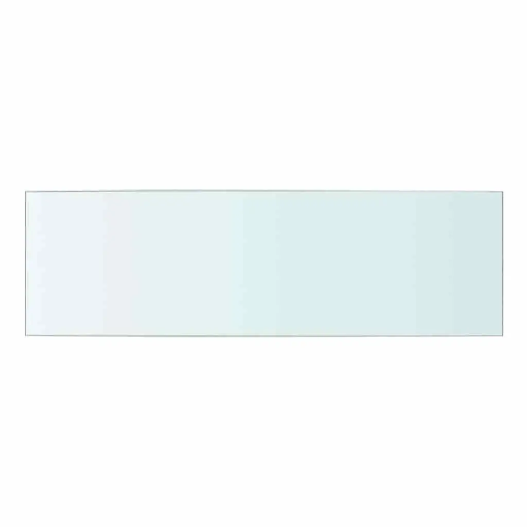 Glass Wall Shelves Clear 50x15 cm Tempered Glass 2 Piece Slatwall Display Shelf