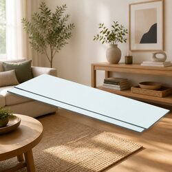 Clear Glass Wall Shelf Panel 80x20 cm for Home Display
