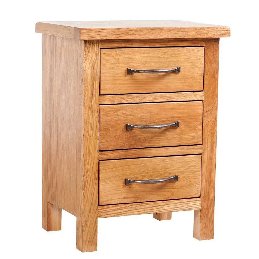 Bedside Tables Rustic Solid Oak Wood 40x30x54 cm Nightstands with Drawers 2 Pcs
